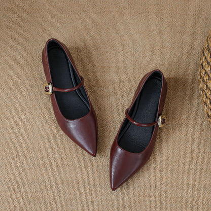 [Repeated Customers] Mary Jane Pointed Toe Pumps with 5cm Heels for Comfort and Comfort for Commuting 
