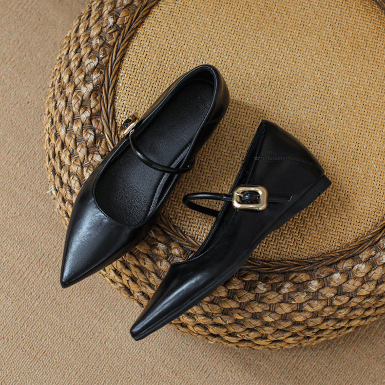 [Repeated Customers] Mary Jane Pointed Toe Pumps with 5cm Heels for Comfort and Comfort for Commuting 