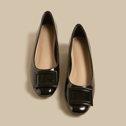 [Highly reviewed] Buckle pumps, patent leather pumps, heels, comfortable to wear 