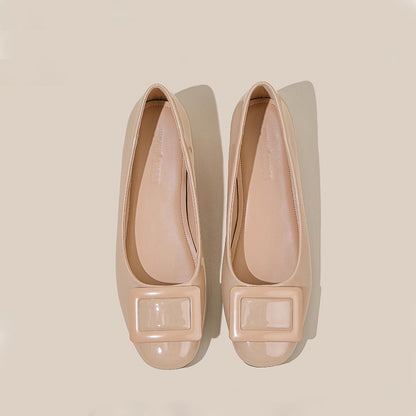 [Highly reviewed] Buckle pumps, patent leather pumps, heels, comfortable to wear 