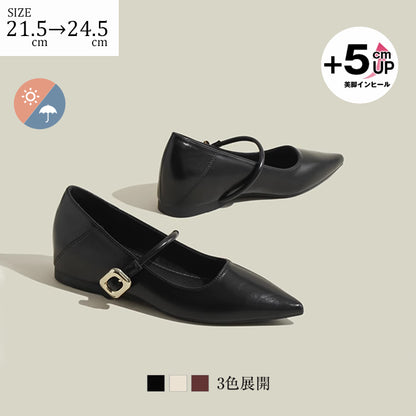 [Repeated Customers] Mary Jane Pointed Toe Pumps with 5cm Heels for Comfort and Comfort for Commuting 