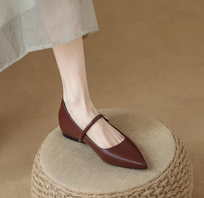 [Repeated Customers] Mary Jane Pointed Toe Pumps with 5cm Heels for Comfort and Comfort for Commuting 