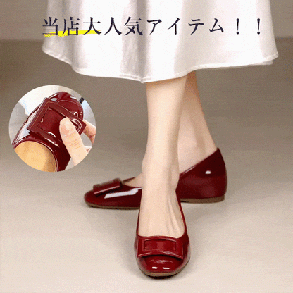 [Highly reviewed] Buckle pumps, patent leather pumps, heels, comfortable to wear 