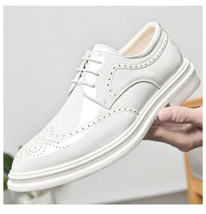 【メンズ】フォーマル レースアップ シューズ、スタイリッシュ カジュアル シューズ、ストリートウェアに最適。ラウンドトゥとソールが特徴。オールシーズン対応。ハイキング、アウトドアアクティビティ、普段使いに最適。