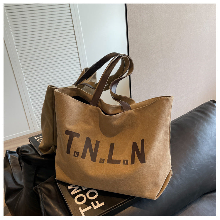 【2026年新作】レディース ビンテージ 大容量 トートバッグ | 韓国風 通勤 ハンドバッグ ショルダーバッグ ナイロン製 バックル留め