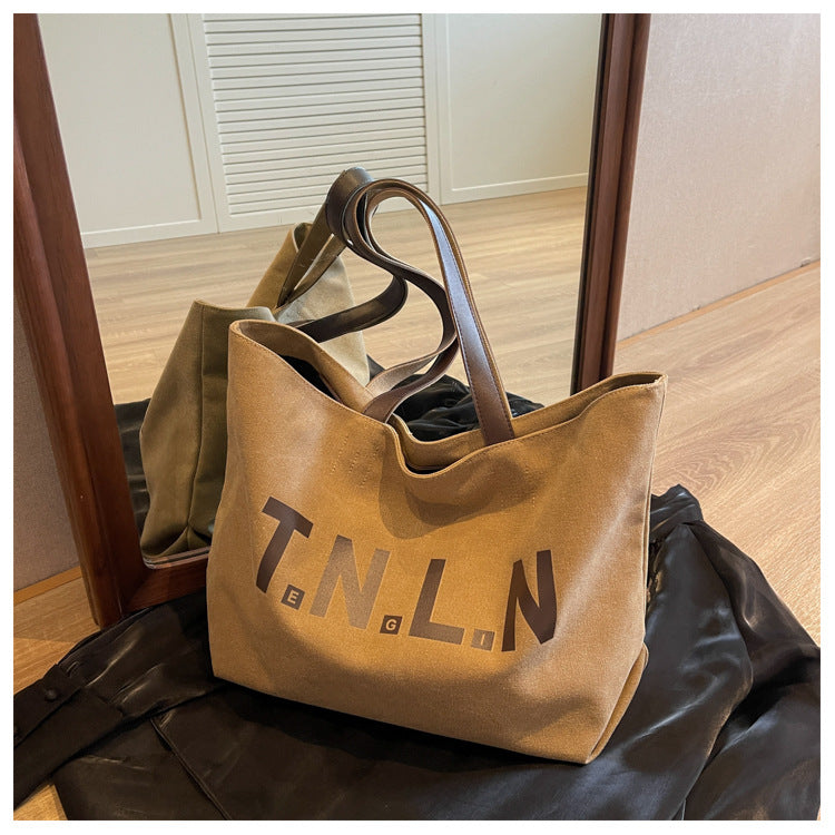 【2026年新作】レディース ビンテージ 大容量 トートバッグ | 韓国風 通勤 ハンドバッグ ショルダーバッグ ナイロン製 バックル留め