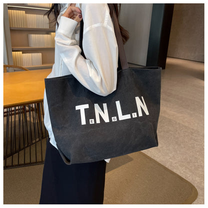 【2026年新作】レディース ビンテージ 大容量 トートバッグ | 韓国風 通勤 ハンドバッグ ショルダーバッグ ナイロン製 バックル留め