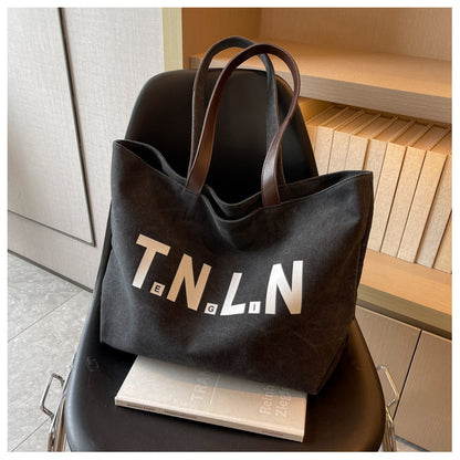 【2026年新作】レディース ビンテージ 大容量 トートバッグ | 韓国風 通勤 ハンドバッグ ショルダーバッグ ナイロン製 バックル留め