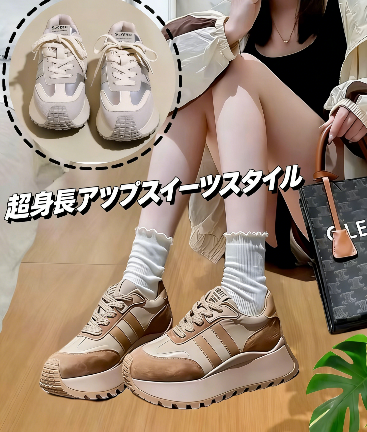 身長アップ厚底スニーカー