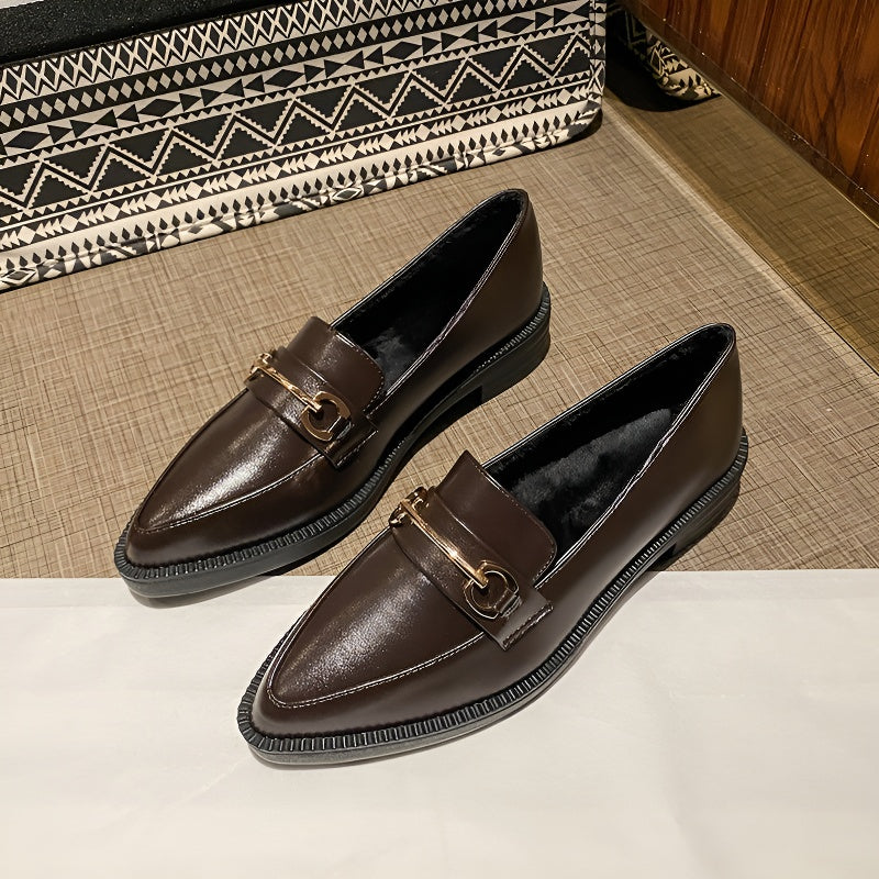 Bit Loafers, Pointed Toe, 3cm Up, Comfortable, Pain-Free, Comfortable for Work 