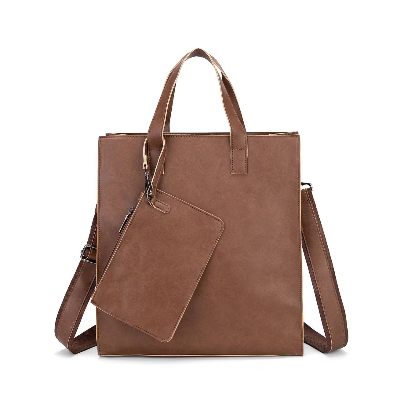 縦型ファッショナブルヴィンテージ クレイジーホースレザートートバッグ、トレンディなメッセンジャーバッグ、メンズショルダーバッグ