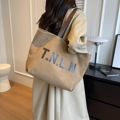 【2026年新作】レディース ビンテージ 大容量 トートバッグ | 韓国風 通勤 ハンドバッグ ショルダーバッグ ナイロン製 バックル留め