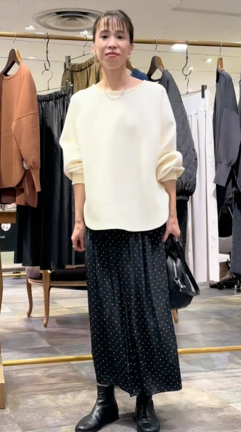 パールシフォンプリーツビーチパンツスカート