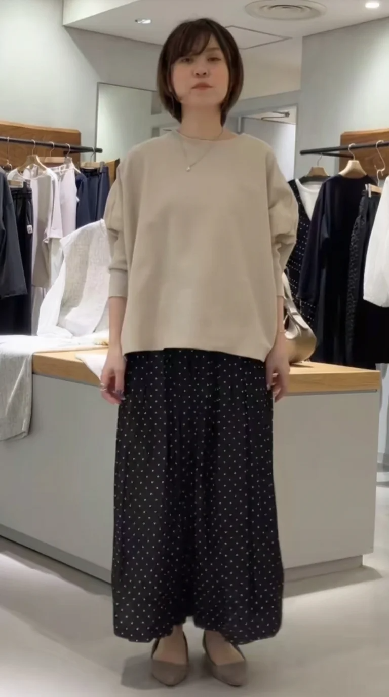 パールシフォンプリーツビーチパンツスカート