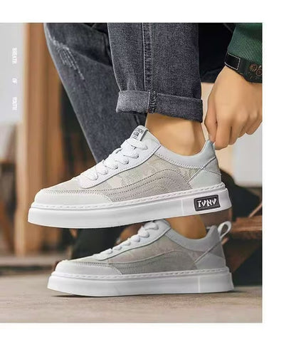 キャンバス メンズシューズ 秋用 通気性 防臭 ブラッククロスシューズ 人気迷彩スニーカー 滑り止め 身長アップ カジュアルスポーツ トレンドシューズ