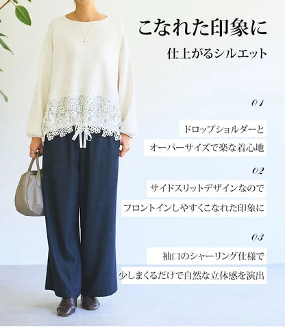 クルーネックトップス