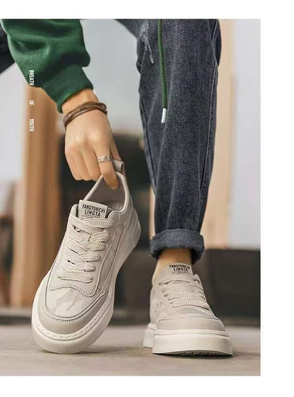 キャンバス メンズシューズ 秋用 通気性 防臭 ブラッククロスシューズ 人気迷彩スニーカー 滑り止め 身長アップ カジュアルスポーツ トレンドシューズ