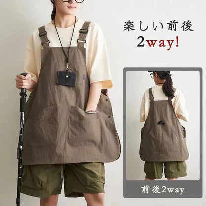 【２枚購入10％OFF】エプロン人気NO.1 男女兼用　カフェ　エプロン　前掛け　おしゃれ　人気　エプロン　前後２way　便利