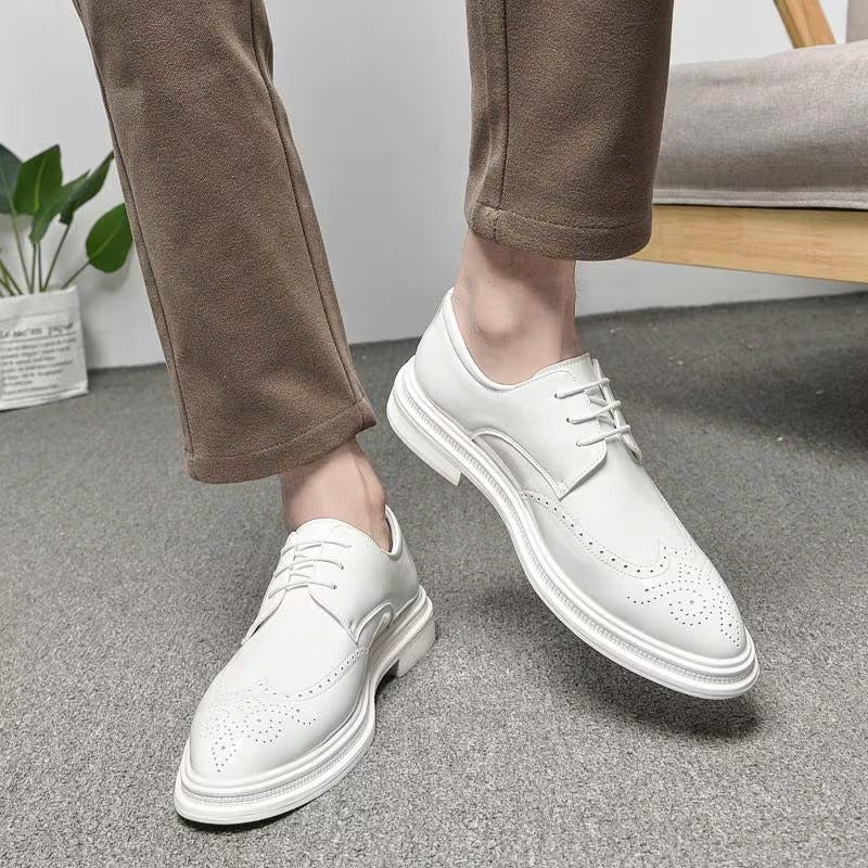 【メンズ】フォーマル レースアップ シューズ、スタイリッシュ カジュアル シューズ、ストリートウェアに最適。ラウンドトゥとソールが特徴。オールシーズン対応。ハイキング、アウトドアアクティビティ、普段使いに最適。