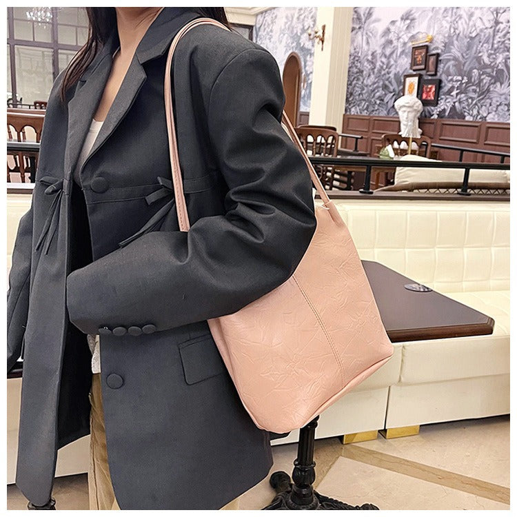 【2026年版】大容量 レース リボン テクスチャー 簡単 カジュアル 通勤 通学 下 arm バケット ハンドバッグ ショルダーバッグ レディース | 布製, ミックスカラー, フタ付き