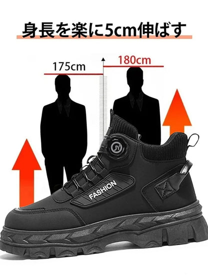 ドイツ消防士専用ブーツ！50万足突破！ノーシューレース復古デザイン、秋に最適！