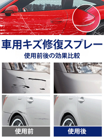 【レーシングチーム専用】車用キズ修復スプレー3秒で車の擦り傷を修復し