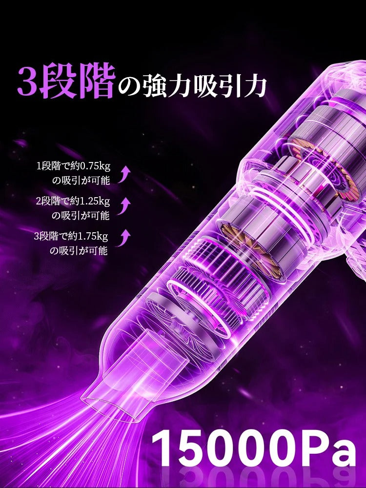 4イン1コードレス車載掃除機