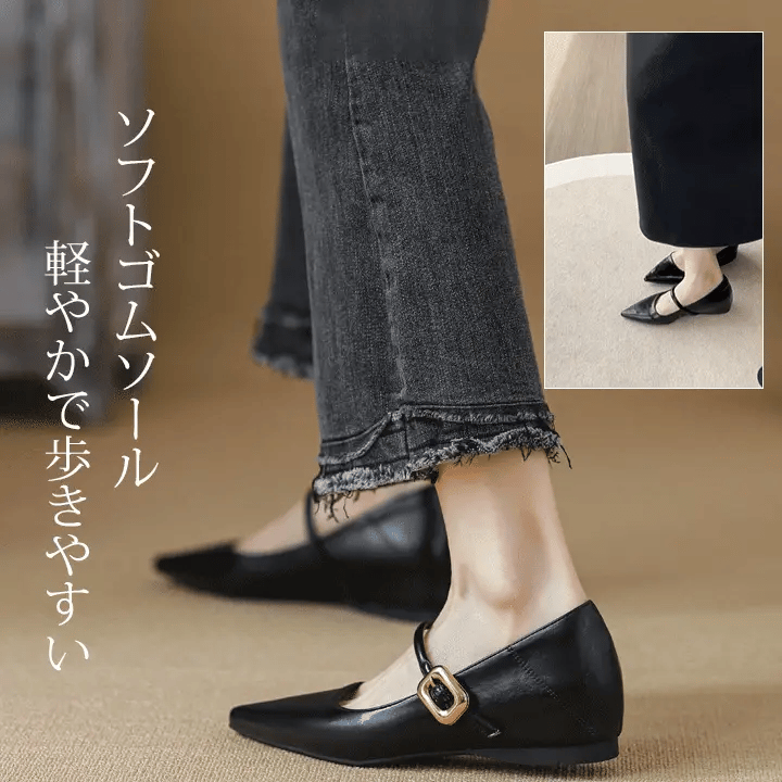 [Repeated Customers] Mary Jane Pointed Toe Pumps with 5cm Heels for Comfort and Comfort for Commuting 