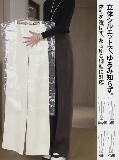 【神パンツ降臨】ハイウエスト美脚ストレートパンツ、履いた瞬間、－5kg見え！