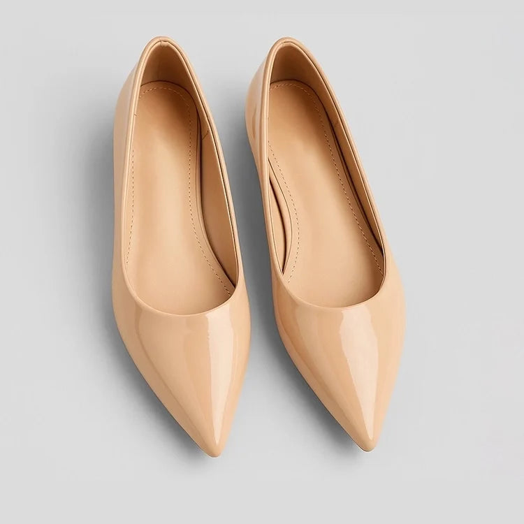 【当店No.1】 ポインテッドトゥパンプス エナメルパンプス インヒール5cmUP 細見え・脚長効果 小さいサイズ