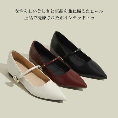 [Repeated Customers] Mary Jane Pointed Toe Pumps with 5cm Heels for Comfort and Comfort for Commuting 