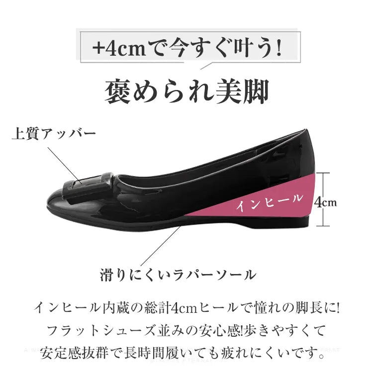 [Highly reviewed] Buckle pumps, patent leather pumps, heels, comfortable to wear 