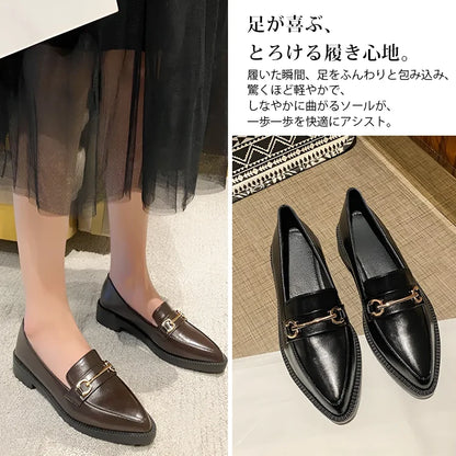 Bit Loafers, Pointed Toe, 3cm Up, Comfortable, Pain-Free, Comfortable for Work 