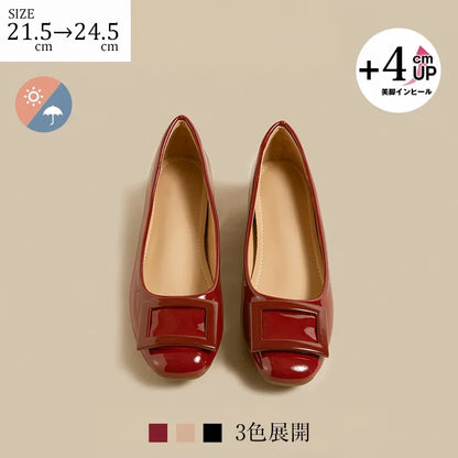 [Highly reviewed] Buckle pumps, patent leather pumps, heels, comfortable to wear 